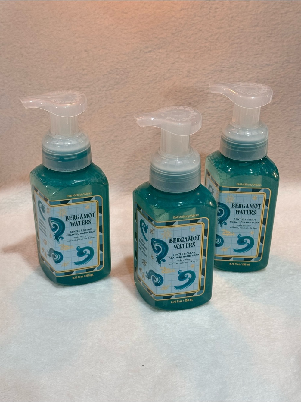 Bath & Body Works Bergamot Waters Foaming Hand Soap - Teal & White